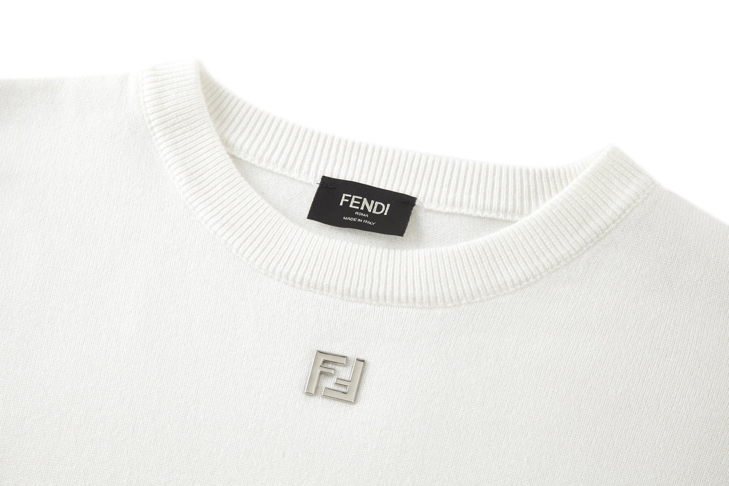 Fendi Double F Hot Stamp Crewneck Sweater