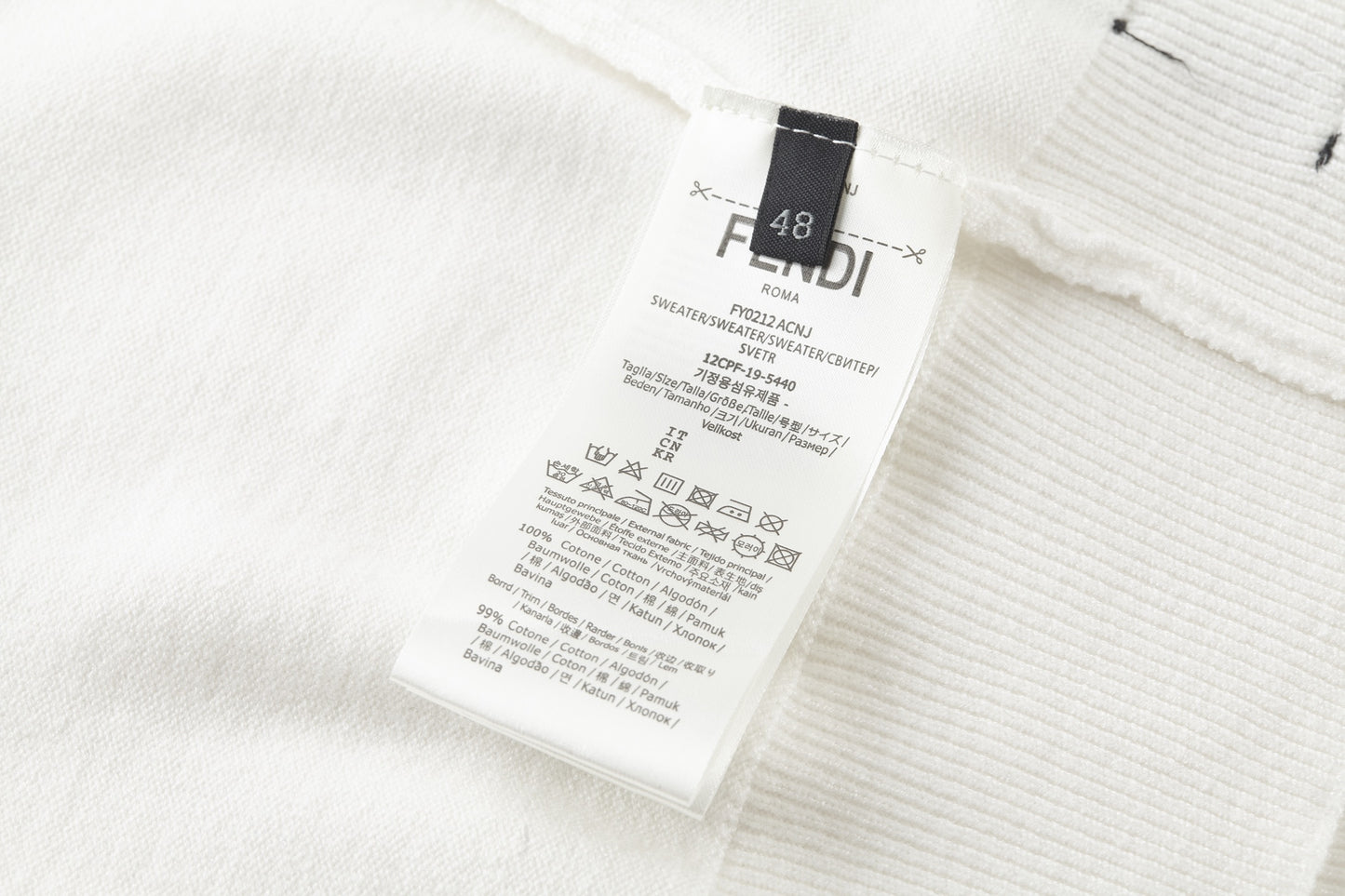 Fendi Double F Hot Stamp Crewneck Sweater