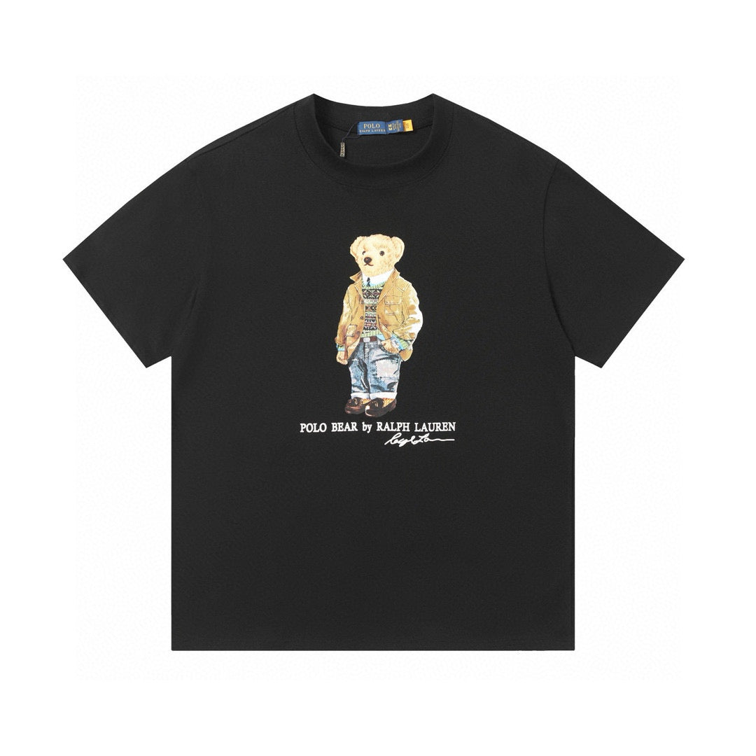 Ralph Lauren Classic Jacket Bear Print Crewneck T-Shirt
