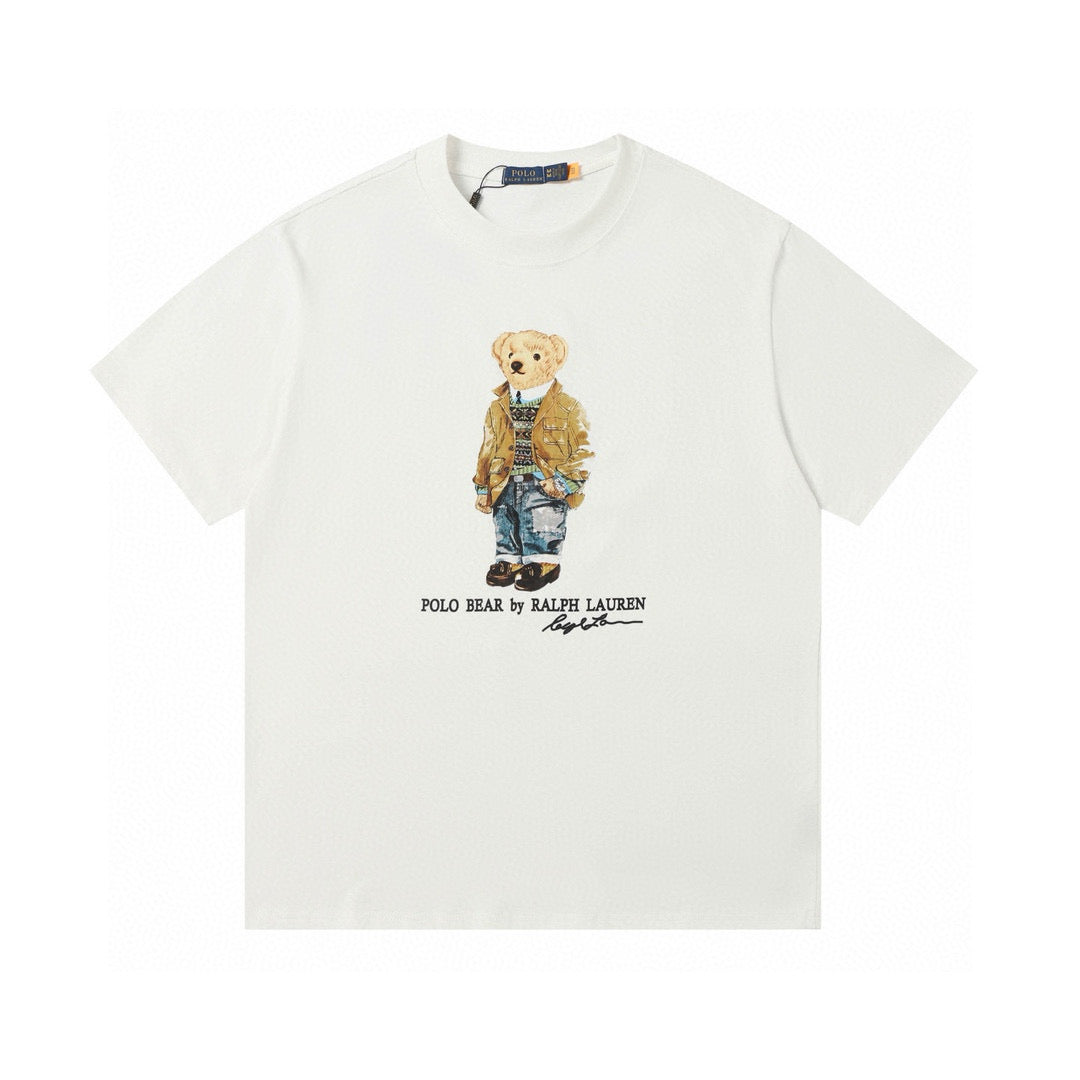 Ralph Lauren Classic Jacket Bear Print Crewneck T-Shirt