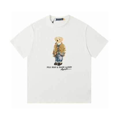 Ralph Lauren Classic Jacket Bear Print Crewneck T-Shirt