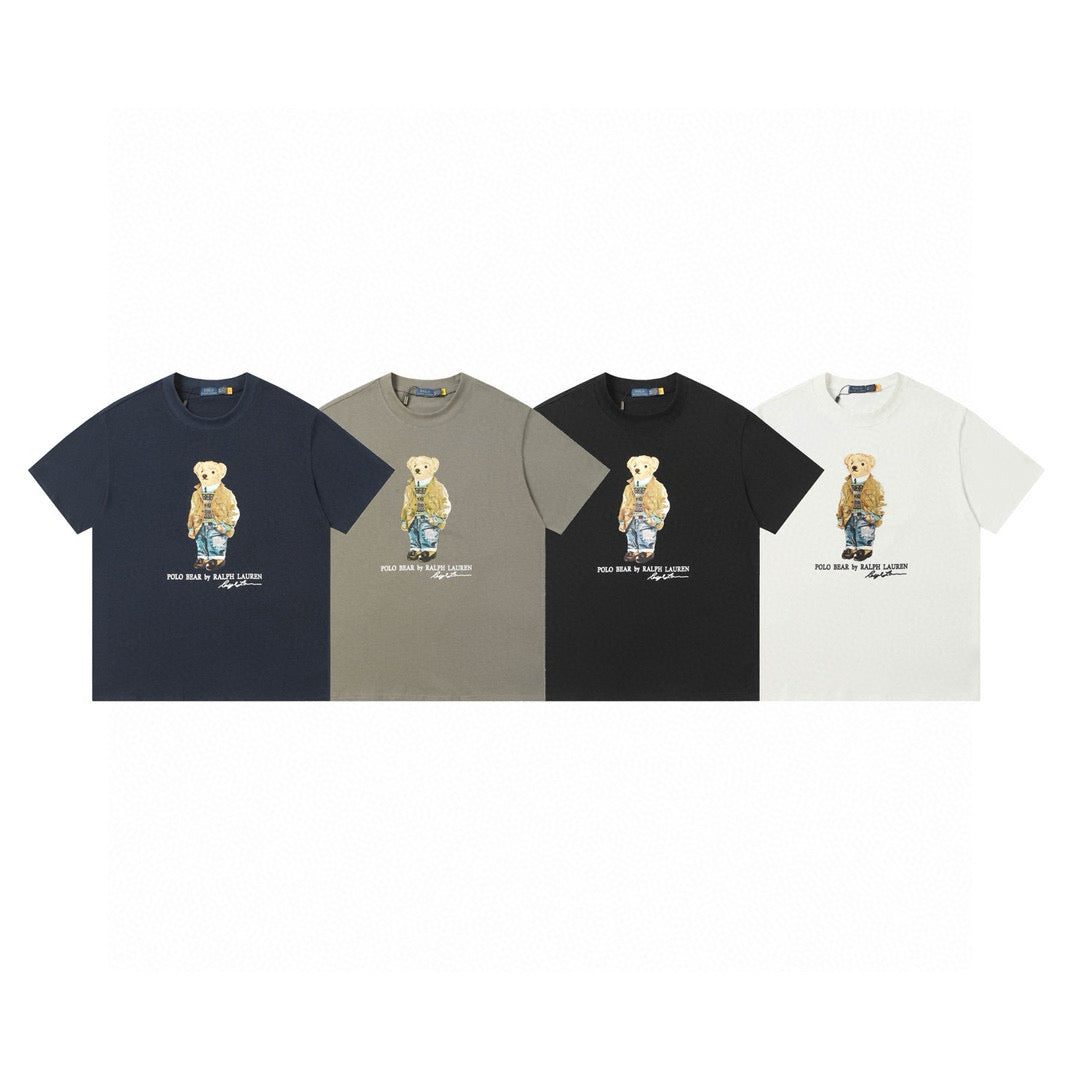Ralph Lauren Classic Jacket Bear Print Crewneck T-Shirt