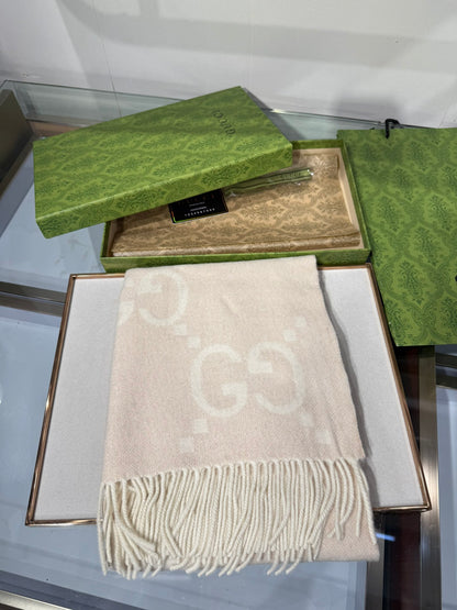 Gucci GG Cashmere Jacquard Scarf – 2025 Collection