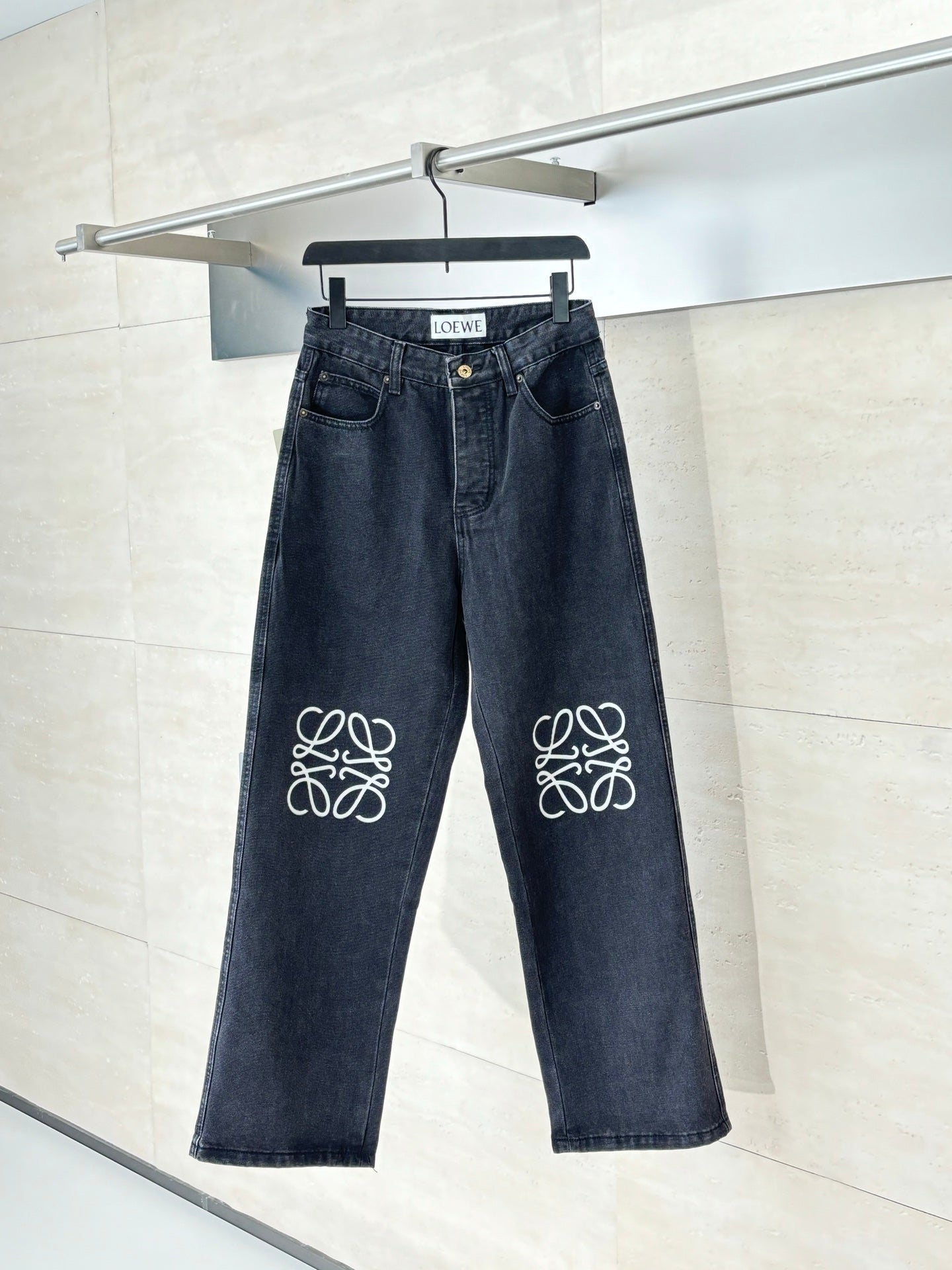 Loewe Anagram Denim Embroidered Trousers – 24FW