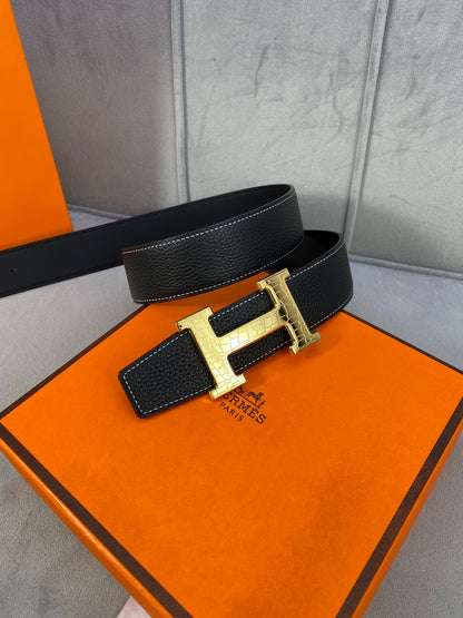 Hermès Crocodile Buckle Belt