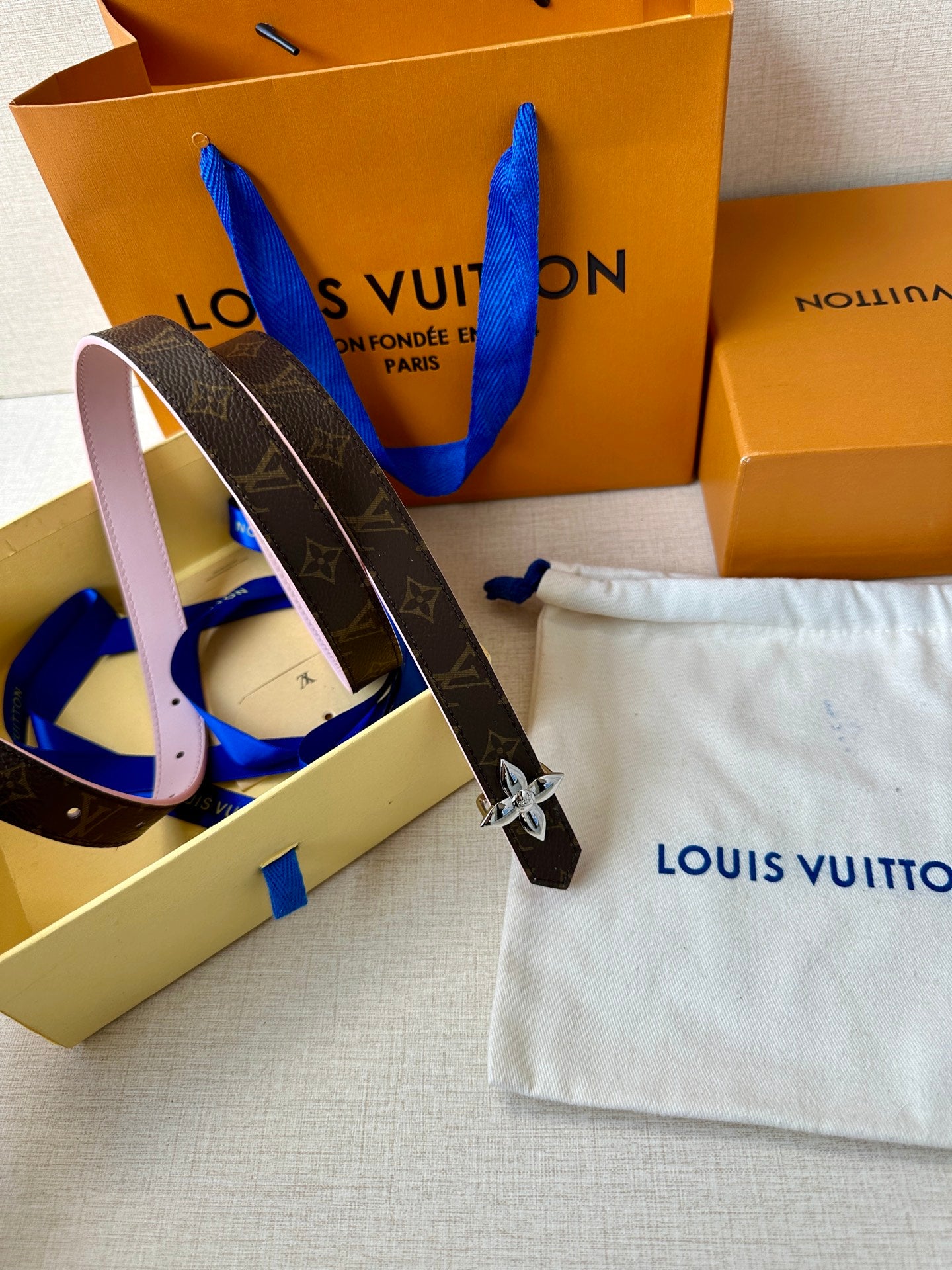 Louis Vuitton Mini Flowergram Reversible Belt