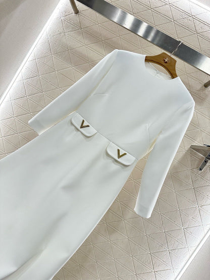 Valentino Acetate Pocket Maxi Dress – 2025 New Arrival