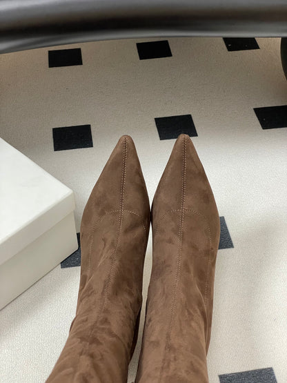 The Row Elastic Kitten Heel Boots – 2025 Fall Collection