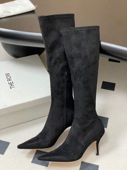 The Row Elastic Kitten Heel Boots – 2025 Fall Collection