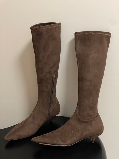 The Row Elastic Kitten Heel Boots – 2025 Fall Collection