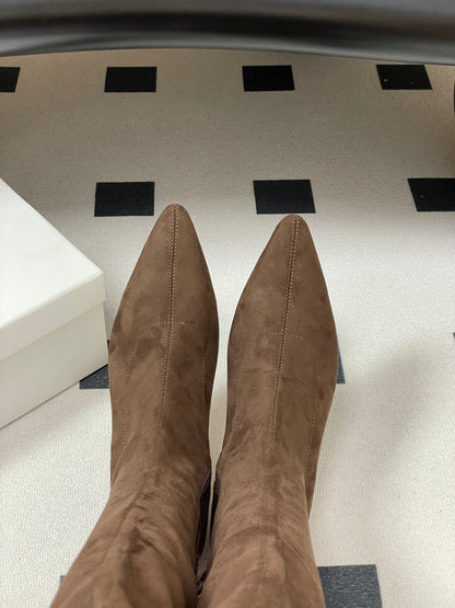 The Row Elastic Kitten Heel Boots – 2025 Fall Collection