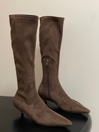 The Row Elastic Kitten Heel Boots – 2025 Fall Collection