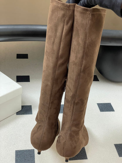 The Row Elastic Kitten Heel Boots – 2025 Fall Collection