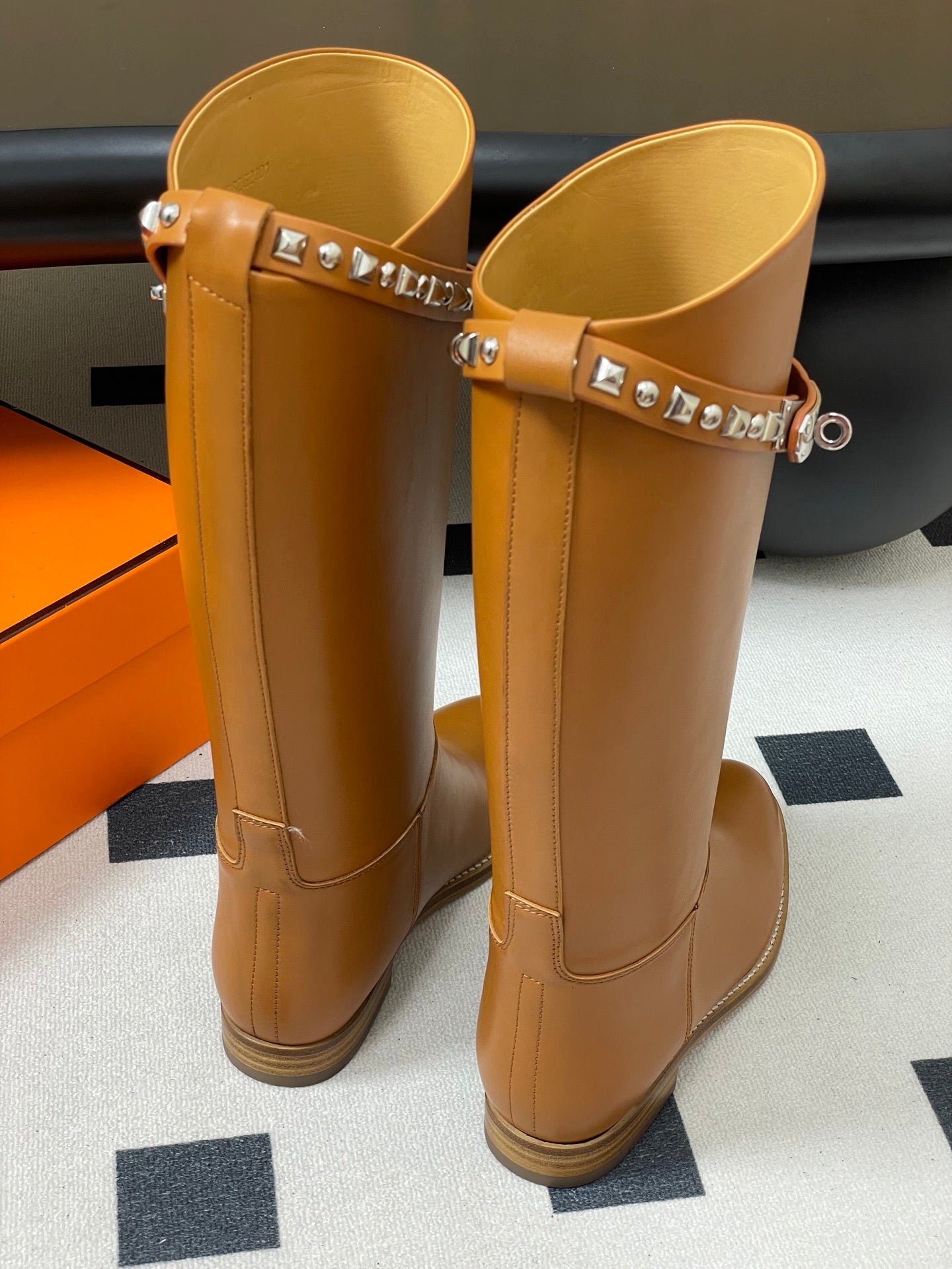 Hermès Jumping Series Kelly Buckle Knee-High Boots
