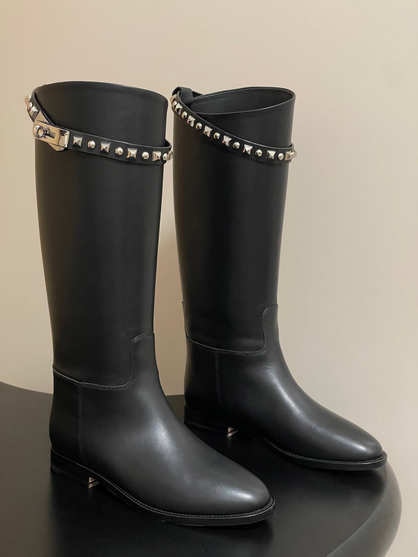 Hermès Jumping Series Kelly Buckle Knee-High Boots