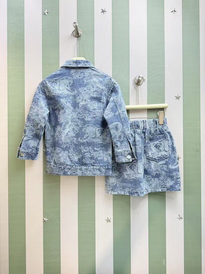 Dior Kids Printed Jacket and Skirt Set – 2025SS – Kids Collection