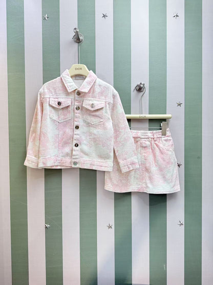 Dior Kids Printed Jacket and Skirt Set – 2025SS – Kids Collection