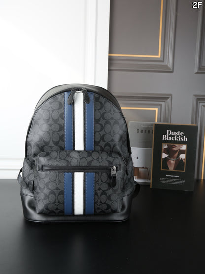 Coach West Striped Backpack