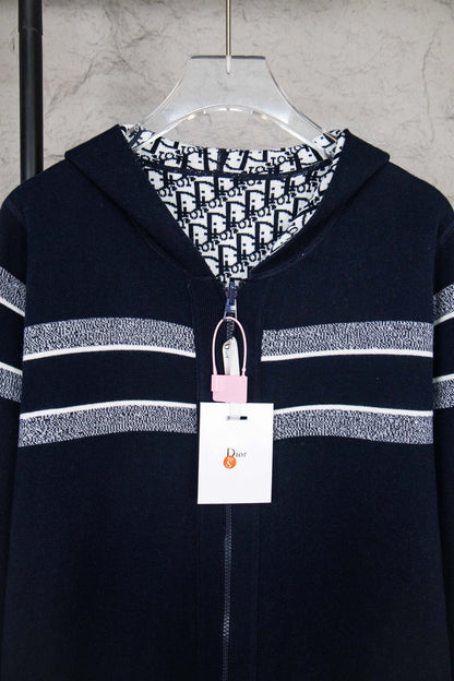 Dior Monogram Jacquard Zip Cardigan – 24SS