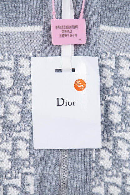 Dior Monogram Jacquard Zip Cardigan – 24SS
