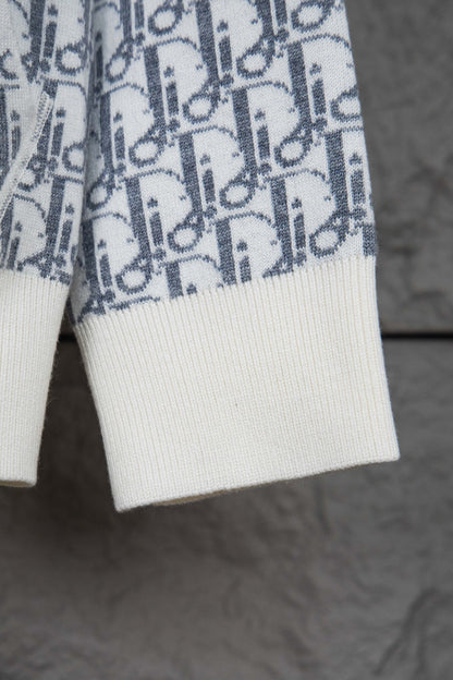Dior CD Monogram Jacquard Cardigan – 24SS