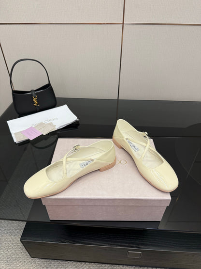 Jimmy Choo Patent Leather Ballerina Flats – 25SS