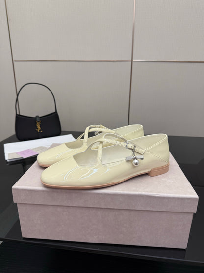 Jimmy Choo Patent Leather Ballerina Flats – 25SS