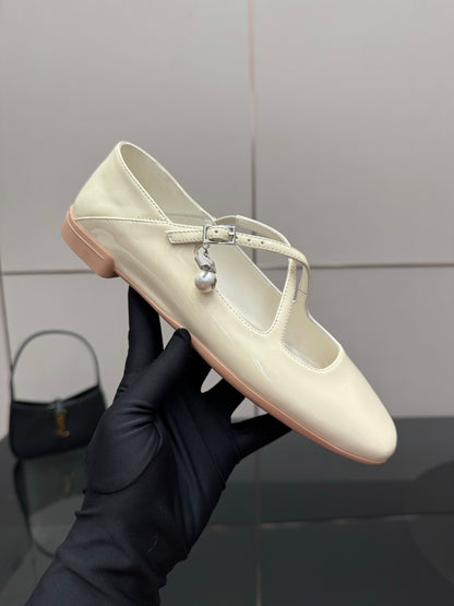 Jimmy Choo Patent Leather Ballerina Flats – 25SS