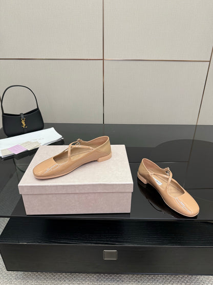 Jimmy Choo Patent Leather Ballerina Flats – 25SS