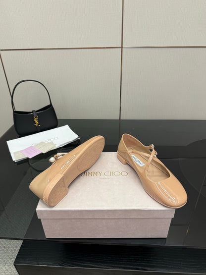Jimmy Choo Patent Leather Ballerina Flats – 25SS