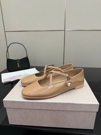 Jimmy Choo Patent Leather Ballerina Flats – 25SS