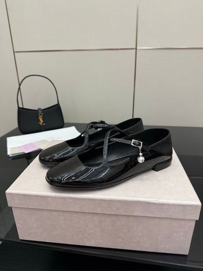 Jimmy Choo Patent Leather Ballerina Flats – 25SS