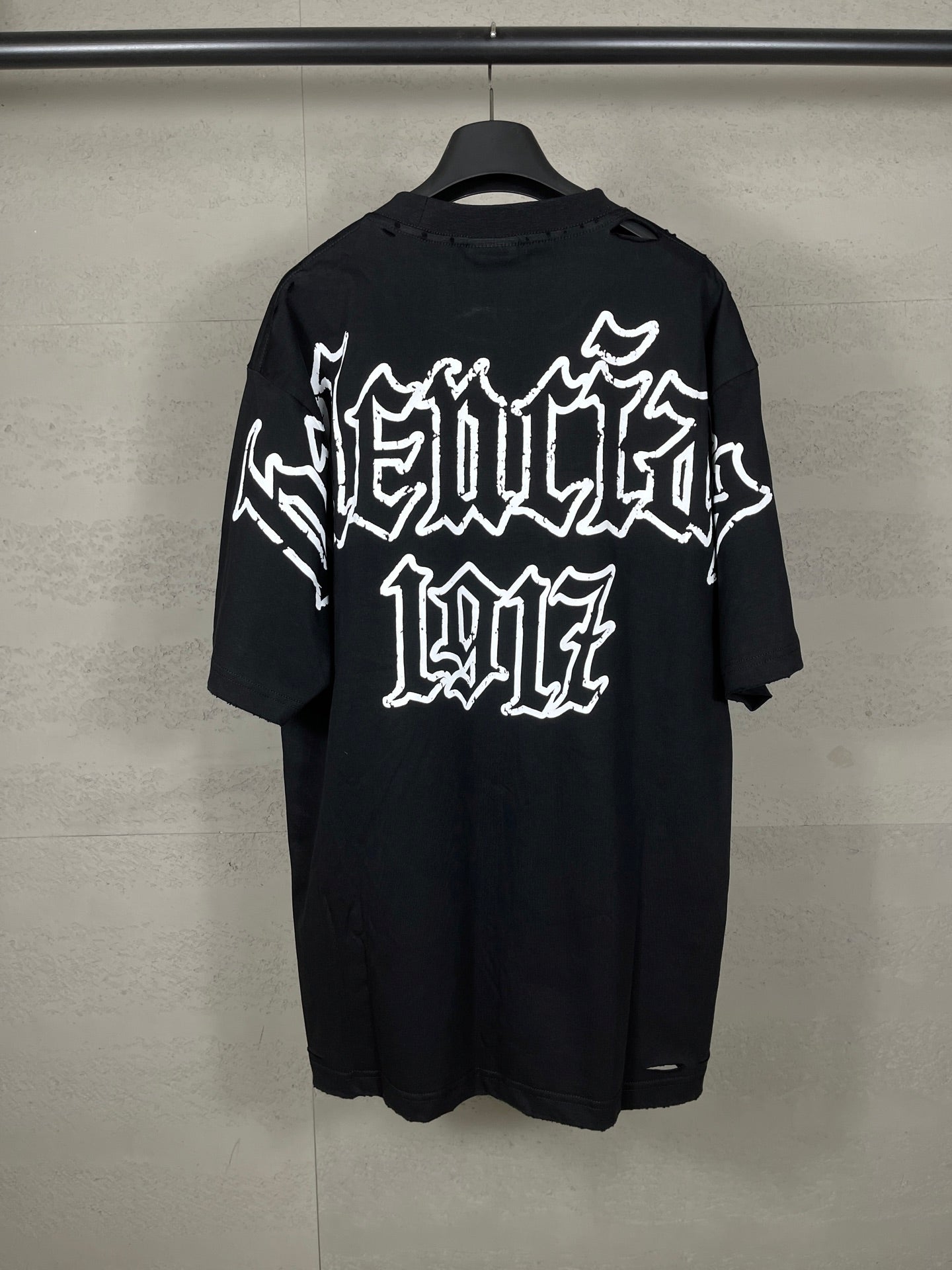 Balenciaga Paris Art Print Distressed T-Shirt – 25SS