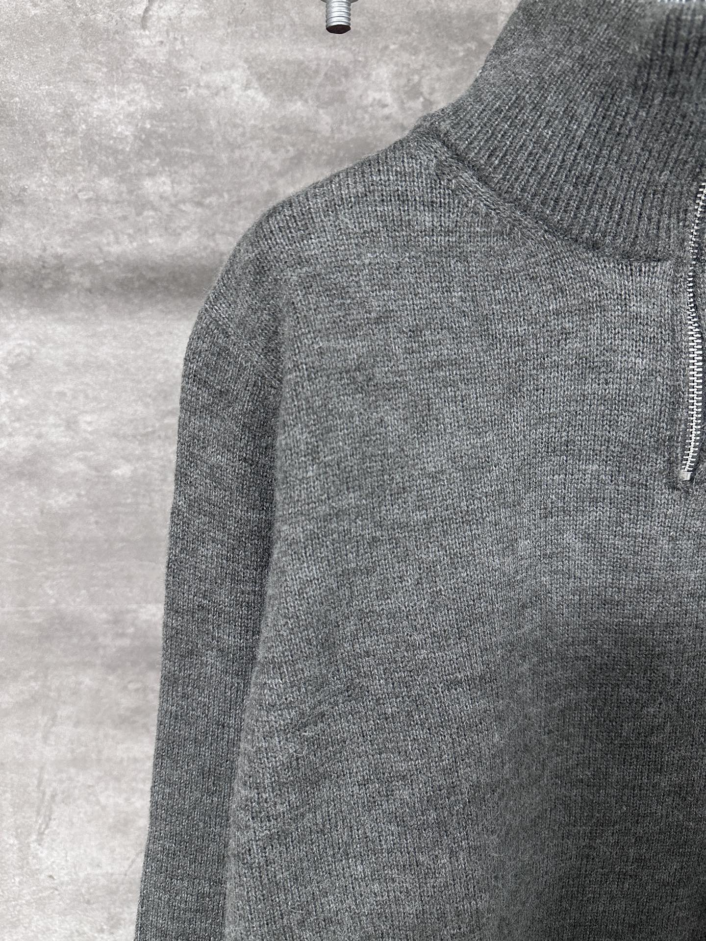 Celine Triomphe Embroidery Half-Zip Sweater – 24FW