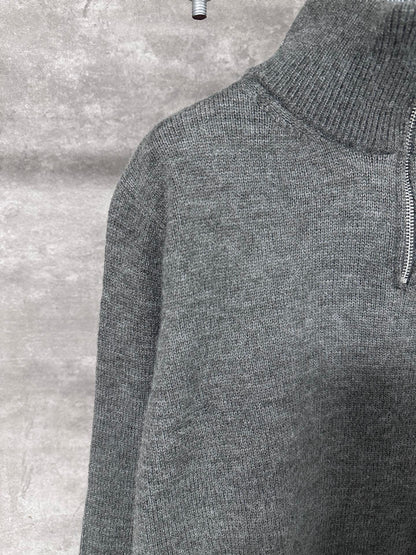 Celine Triomphe Embroidery Half-Zip Sweater – 24FW