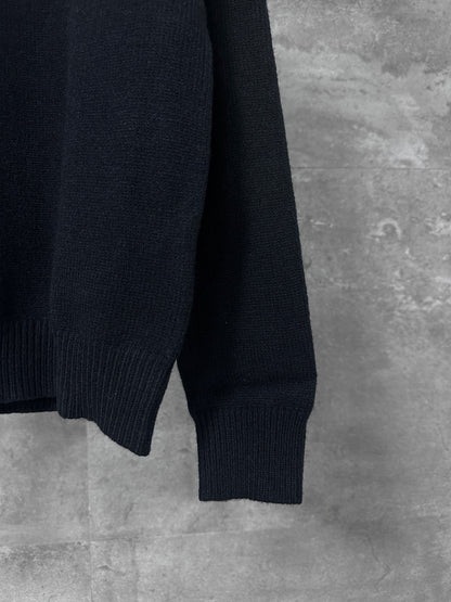 Celine Small Embroidery Half-Zip High-Neck Sweater – 24FW
