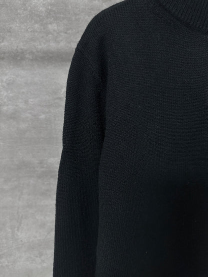 Celine Small Embroidery Half-Zip High-Neck Sweater – 24FW