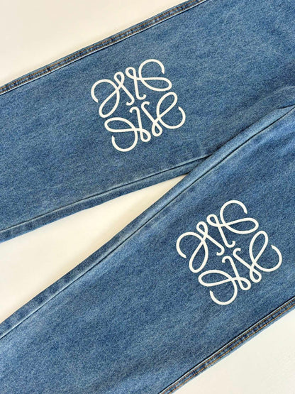 Loewe Anagram Laser-Cut Denim Jeans – 24FW