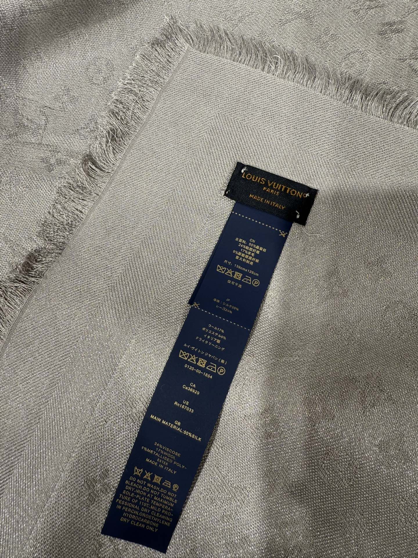 Louis Vuitton Classic Monogram Silk Wool Shawl
