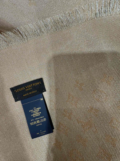 Louis Vuitton Classic Monogram Silk Wool Shawl