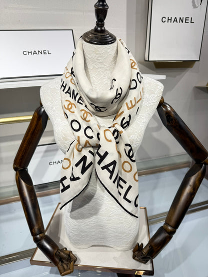 Chanel Silk Cashmere Scarf – 2025 Fall/Winter Collection