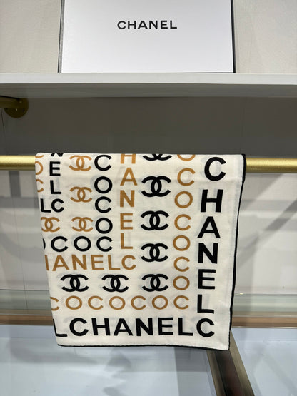Chanel Silk Cashmere Scarf – 2025 Fall/Winter Collection