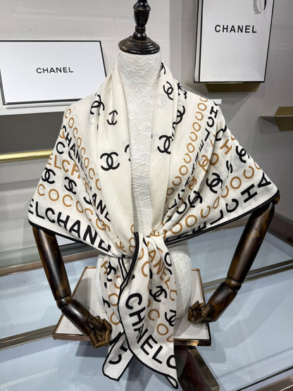 Chanel Silk Cashmere Scarf – 2025 Fall/Winter Collection