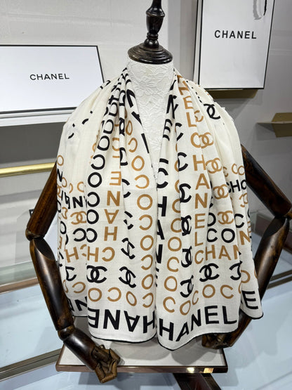 Chanel Silk Cashmere Scarf – 2025 Fall/Winter Collection