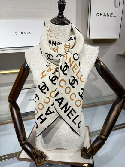 Chanel Silk Cashmere Scarf – 2025 Fall/Winter Collection