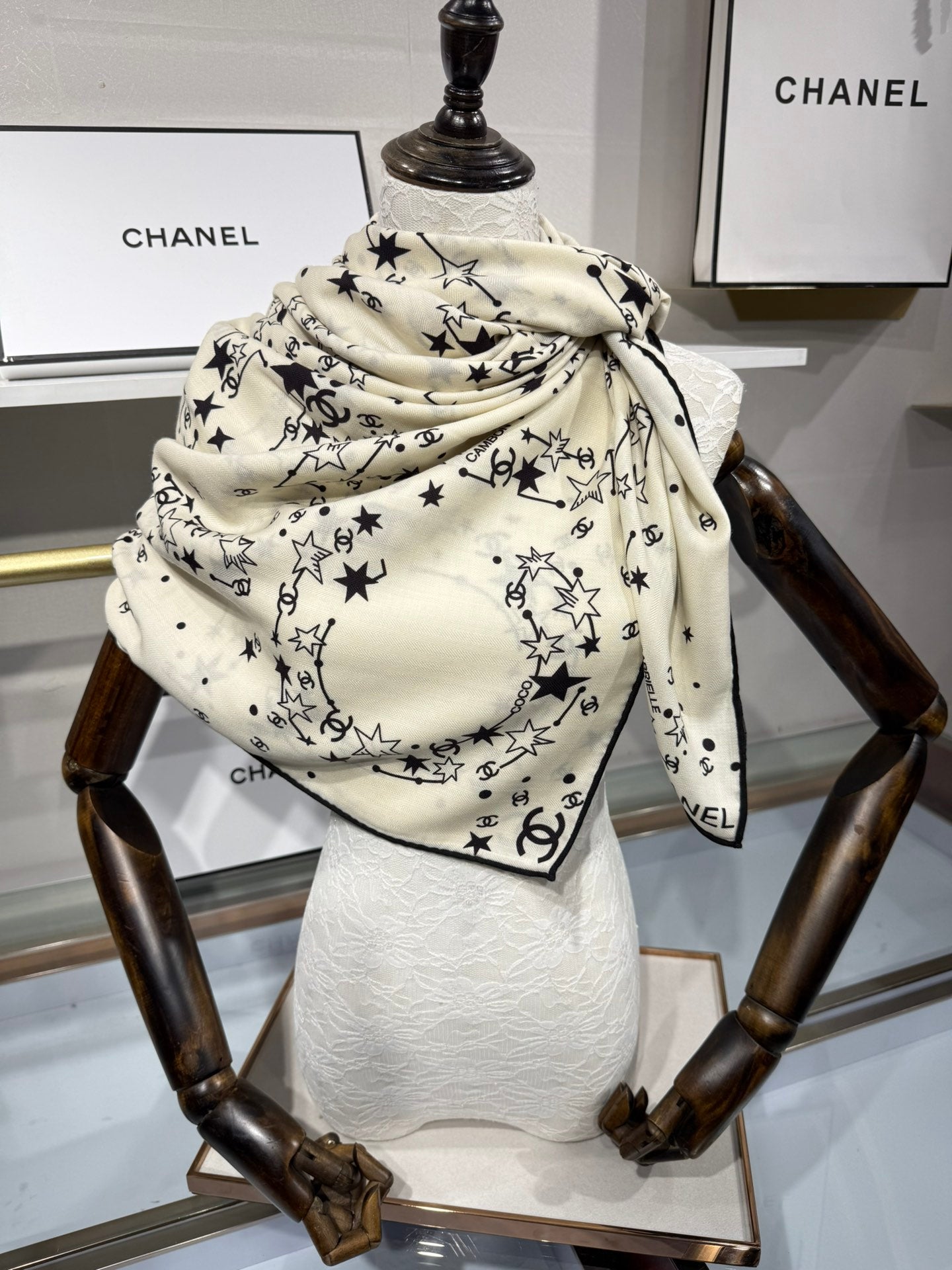 Chanel Silk Cashmere Scarf – 2025 Fall/Winter Collection