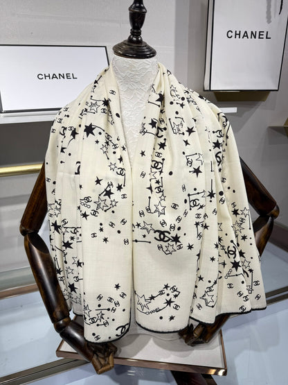 Chanel Silk Cashmere Scarf – 2025 Fall/Winter Collection