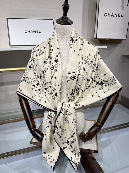 Chanel Silk Cashmere Scarf – 2025 Fall/Winter Collection