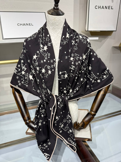 Chanel Silk Cashmere Scarf – 2025 Fall/Winter Collection