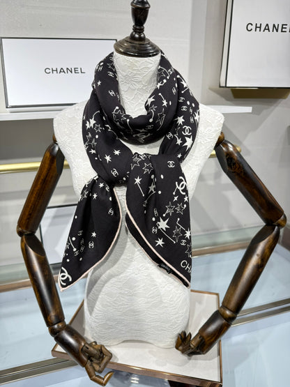 Chanel Silk Cashmere Scarf – 2025 Fall/Winter Collection